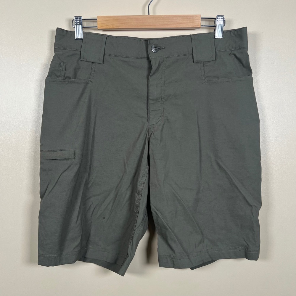 Duluth Trading Dry on the Fly Shorts Mens 34 Grey Tactical Outdoor Cargo *flaws